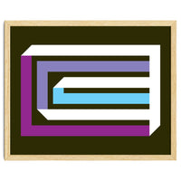 Geometric Shapes No. 35 -  brown, blue & lilac