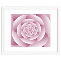 Abstract Rose Spiral 3D Art