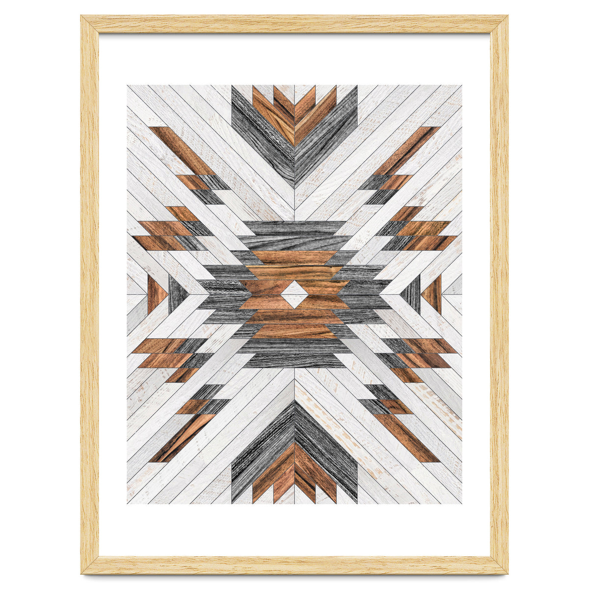 Urban Tribal Pattern No.8 - Aztec - Wood