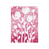 Abstract Flowers Pink (Print Only)