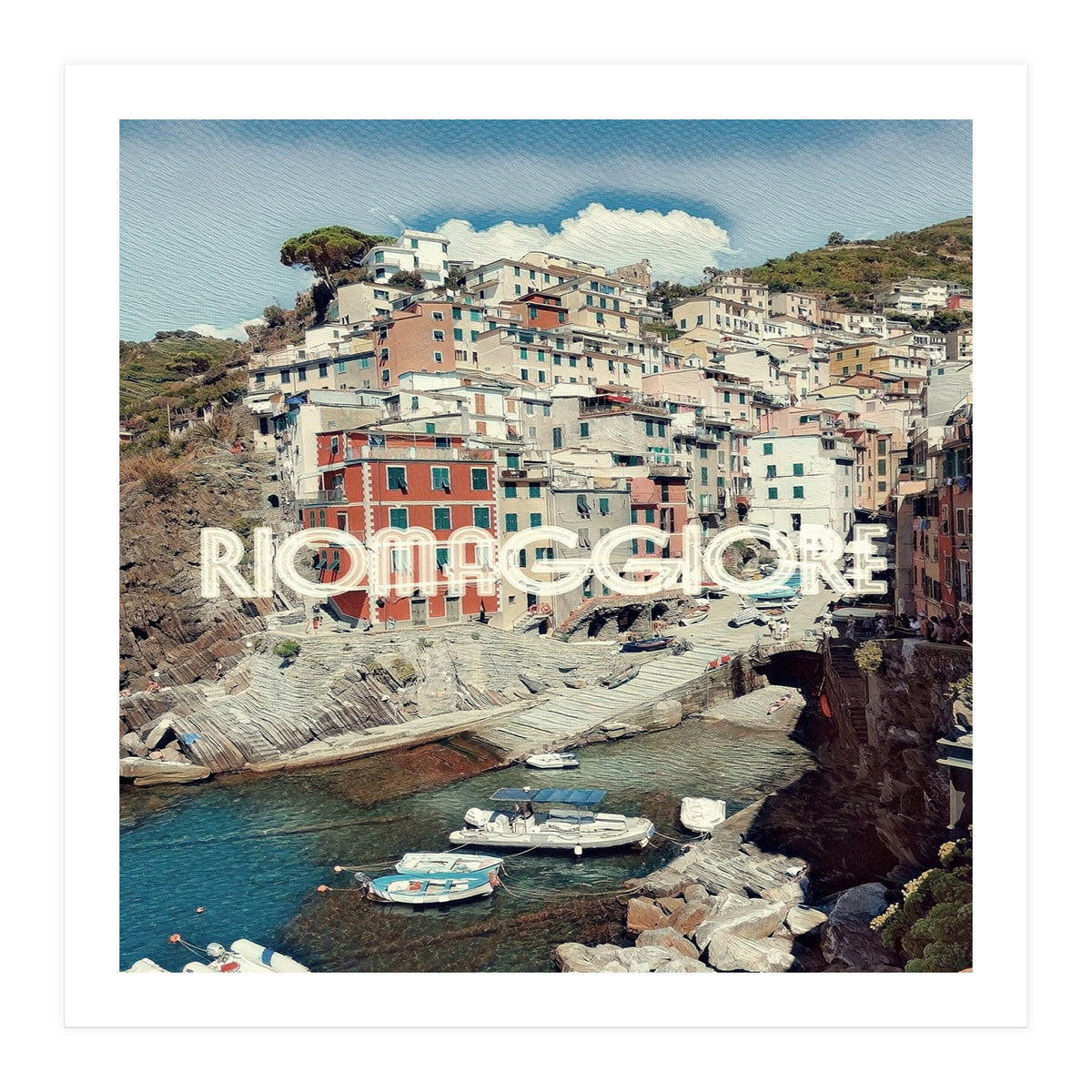 Riomaggiore Italy Vintage (Print Only)