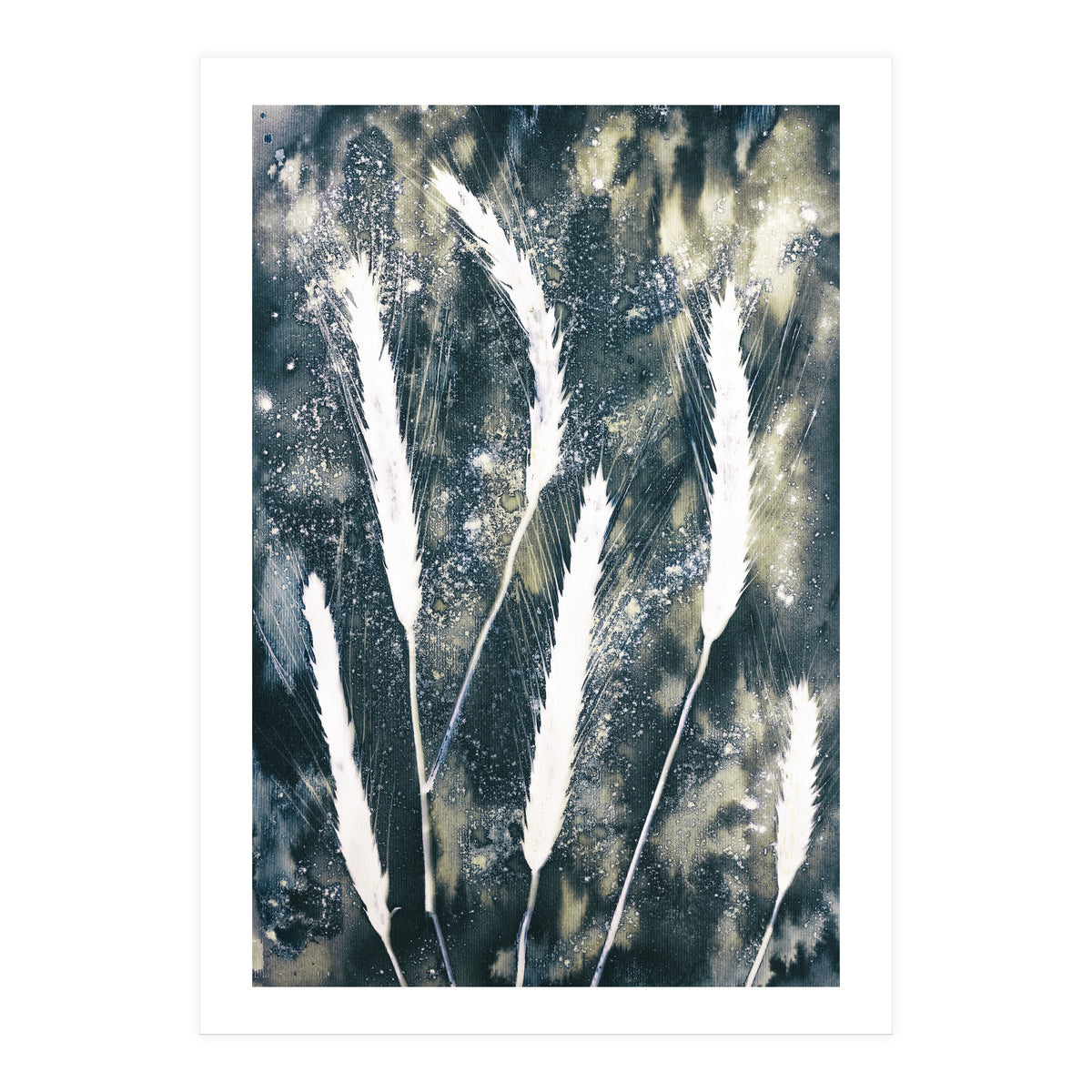 Indigo Blue Botanical Leaves No. 15 (Print Only)