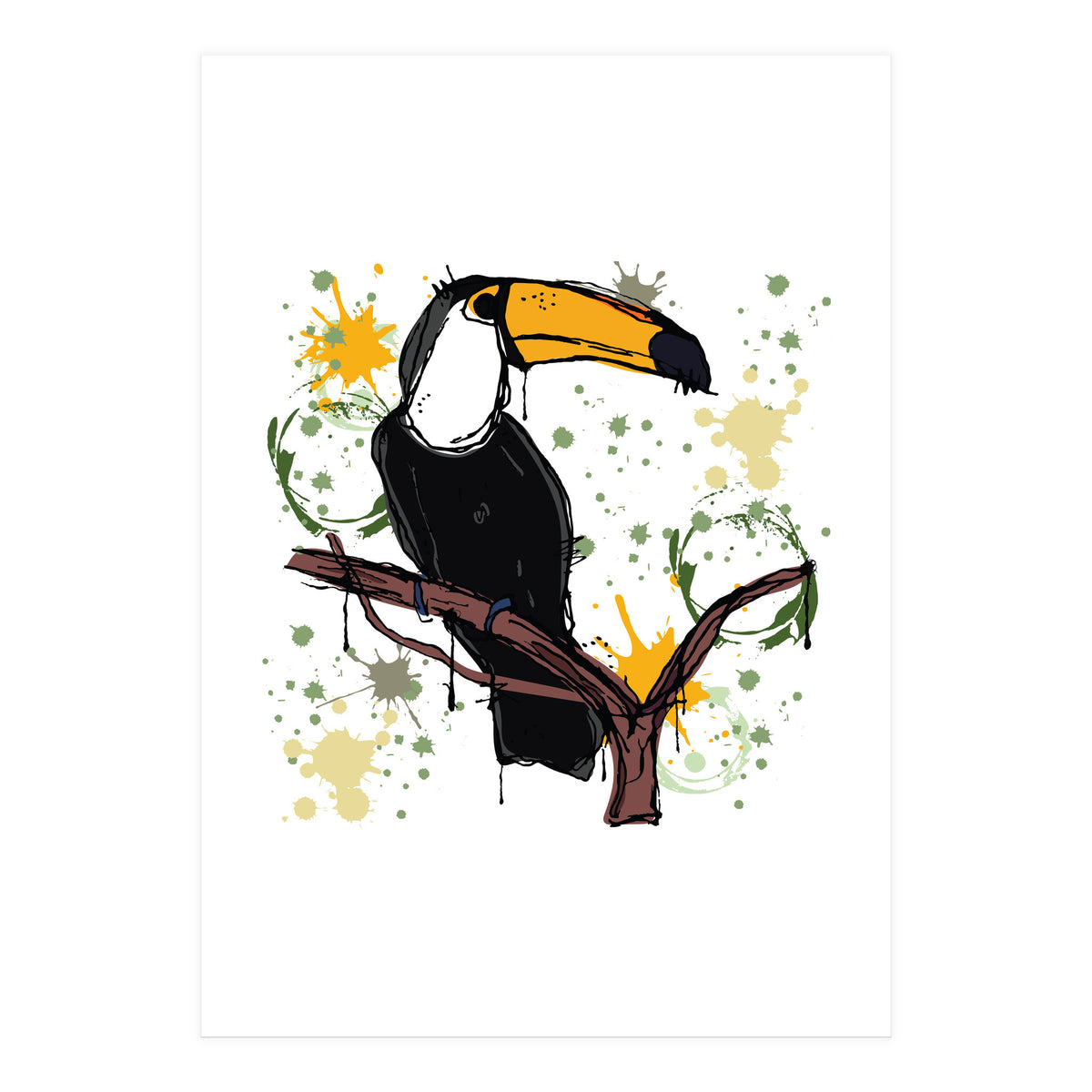 Toucan scribble sketch (Print Only)
