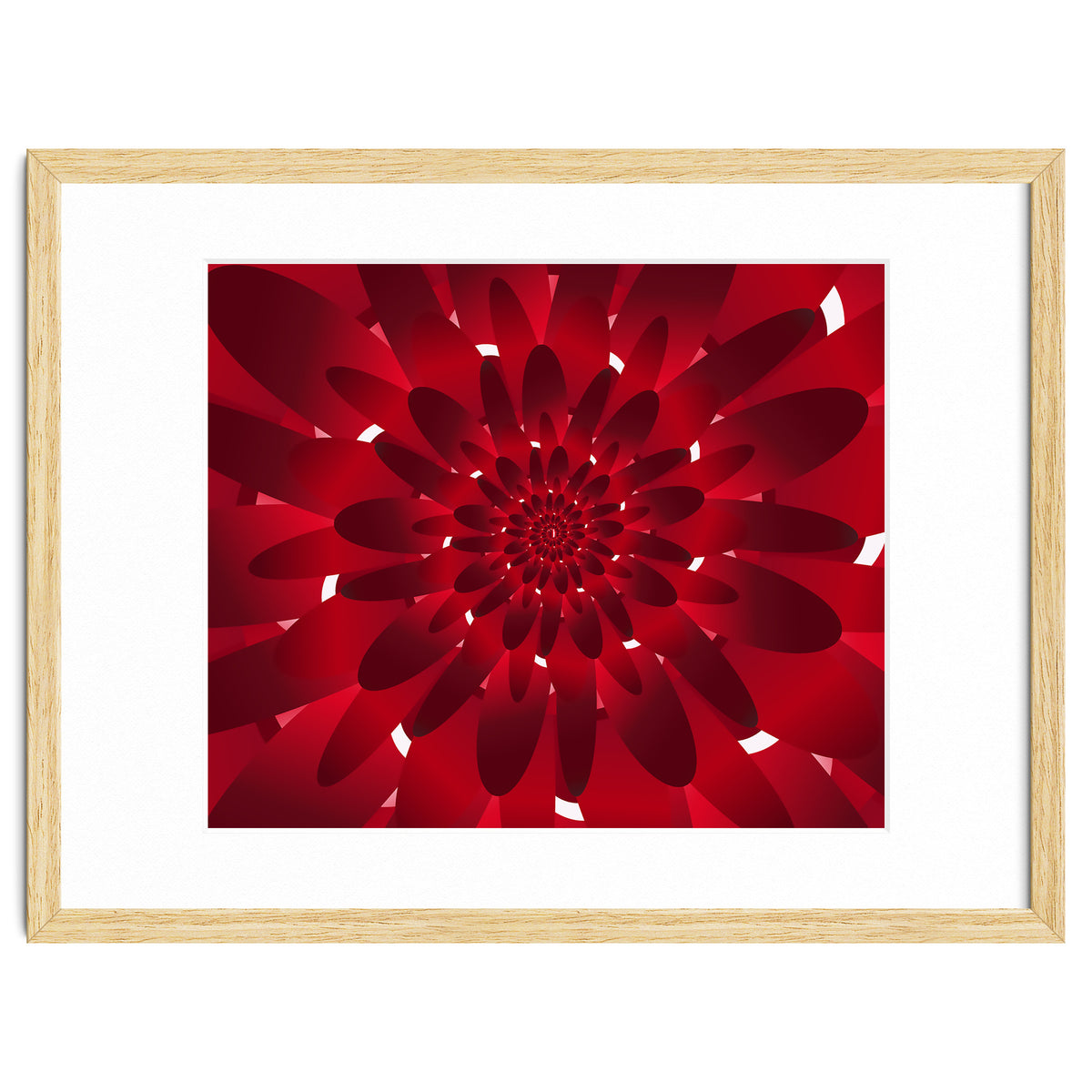 Abstract Modern Red Floral Design Art