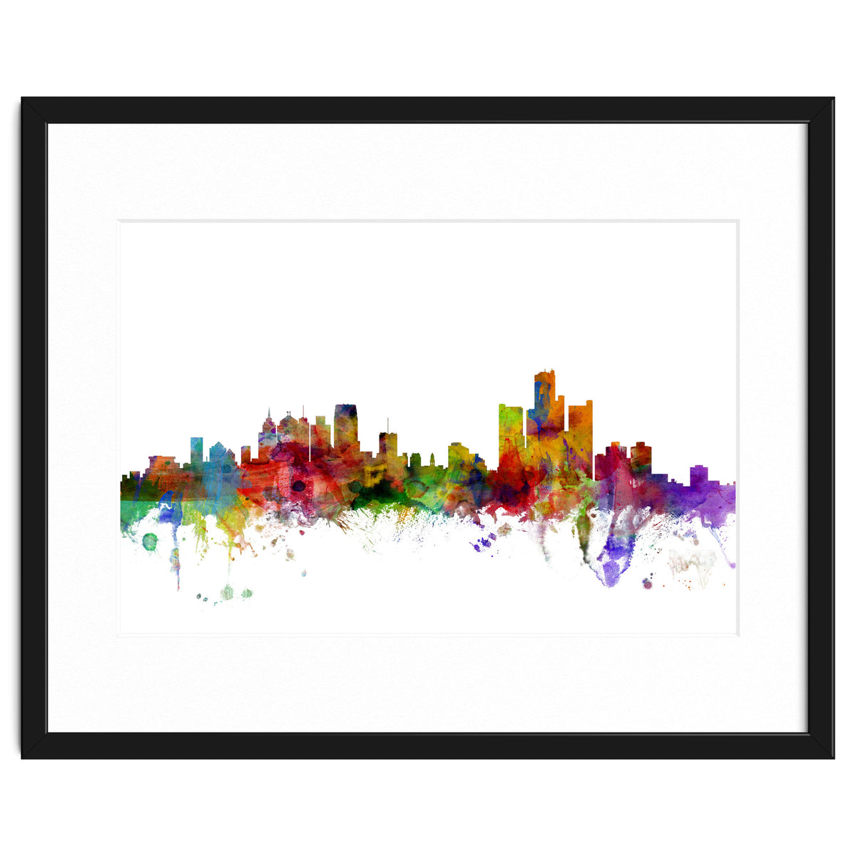 Detroit Michigan Skyline