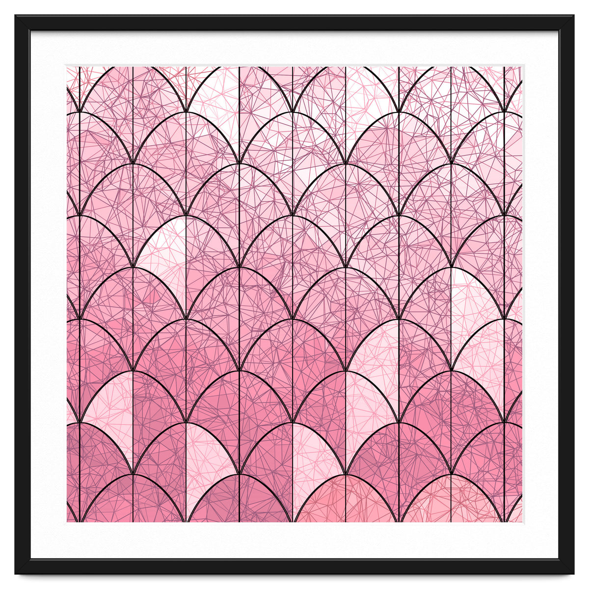 Mermaid scales pink and black