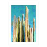 Desert's Rose, Summer Cactus Abstract Pastel Digital Art, Nature Botanical Color Sketch Plant Drawing (Print Only) thumbnail