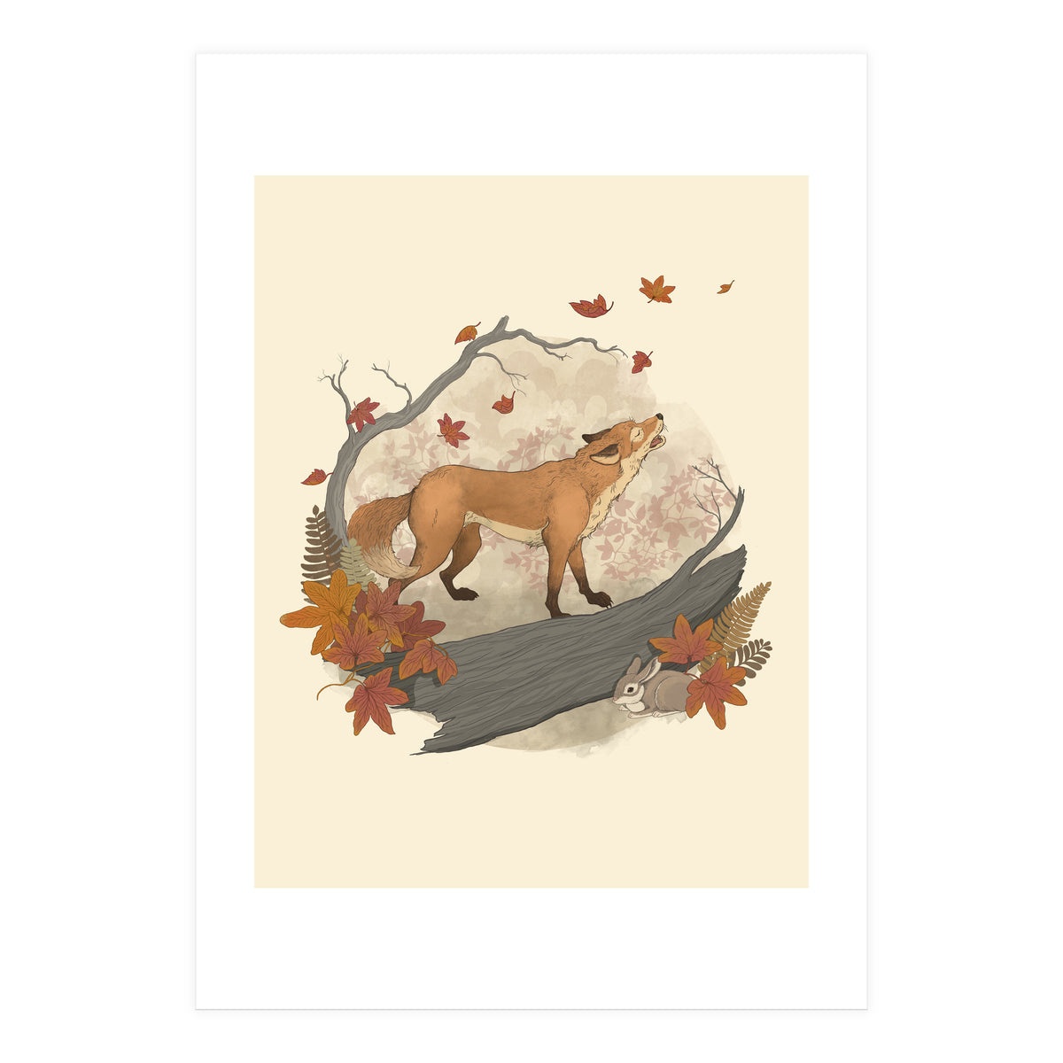 Fox And Rabbit (Print Only)