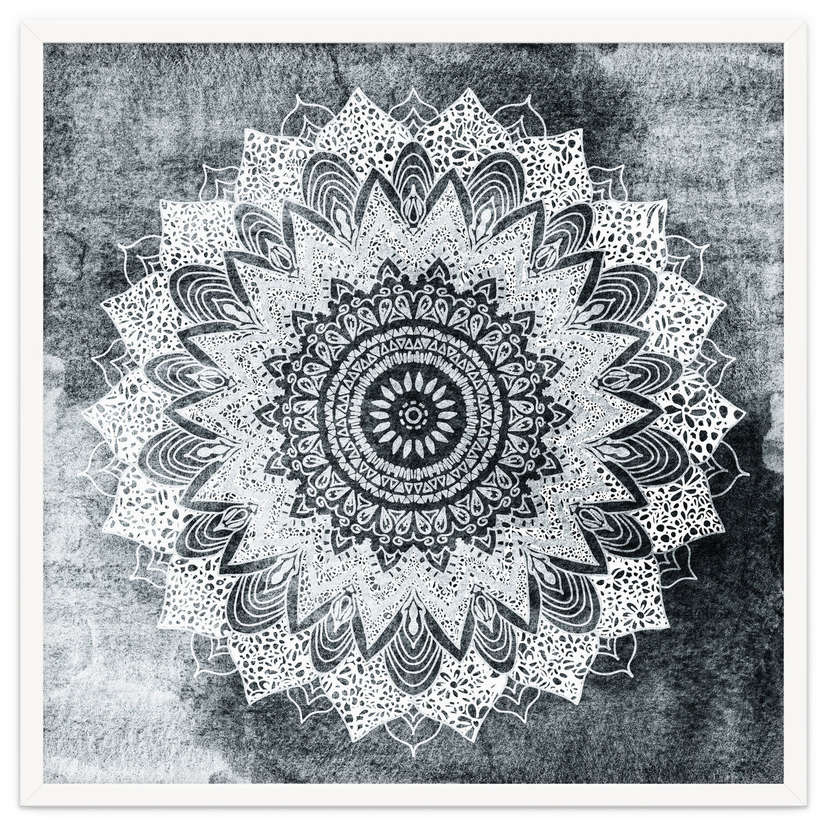 Bohochic Mandala In Gray