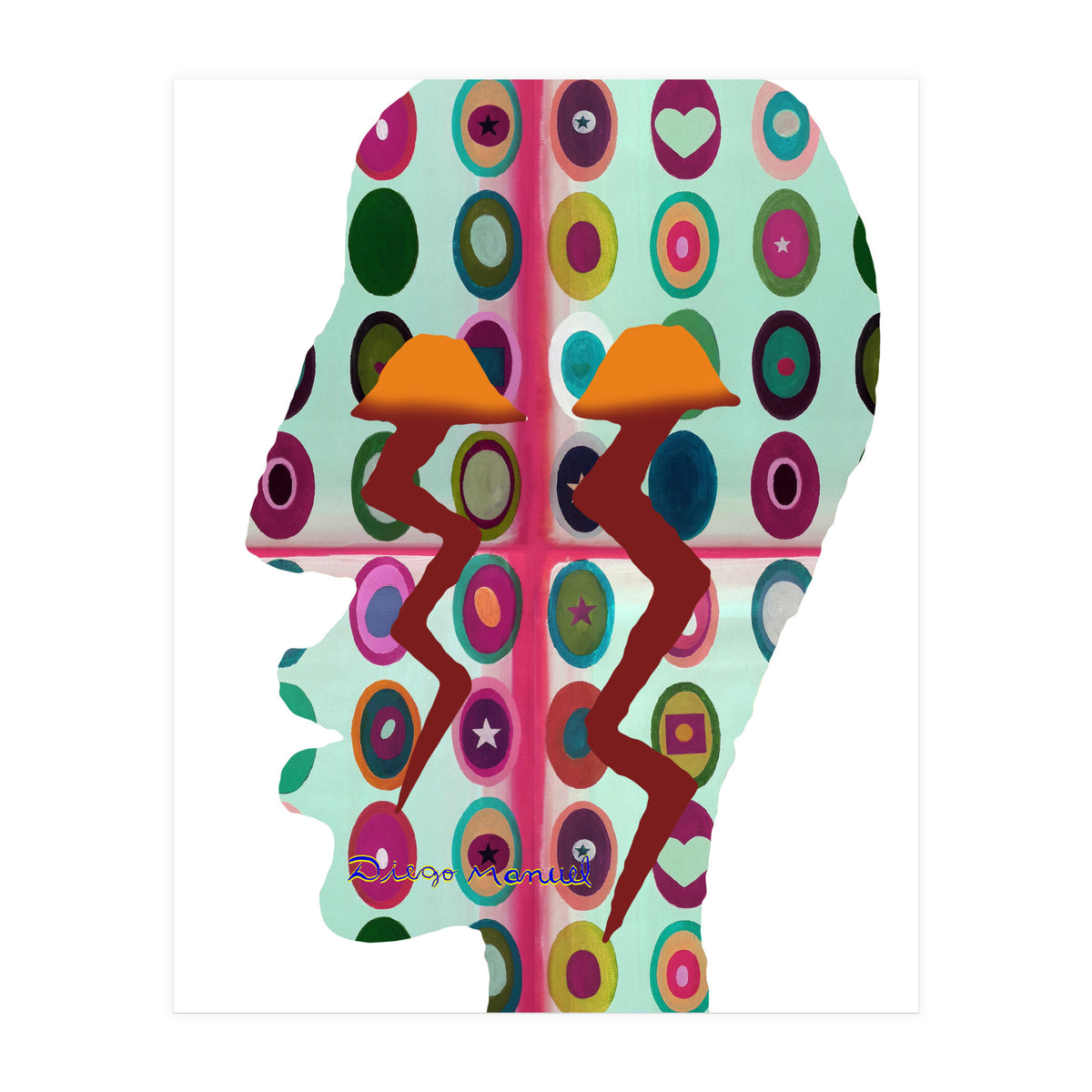 Perfil Con Rayos 10 (Print Only)