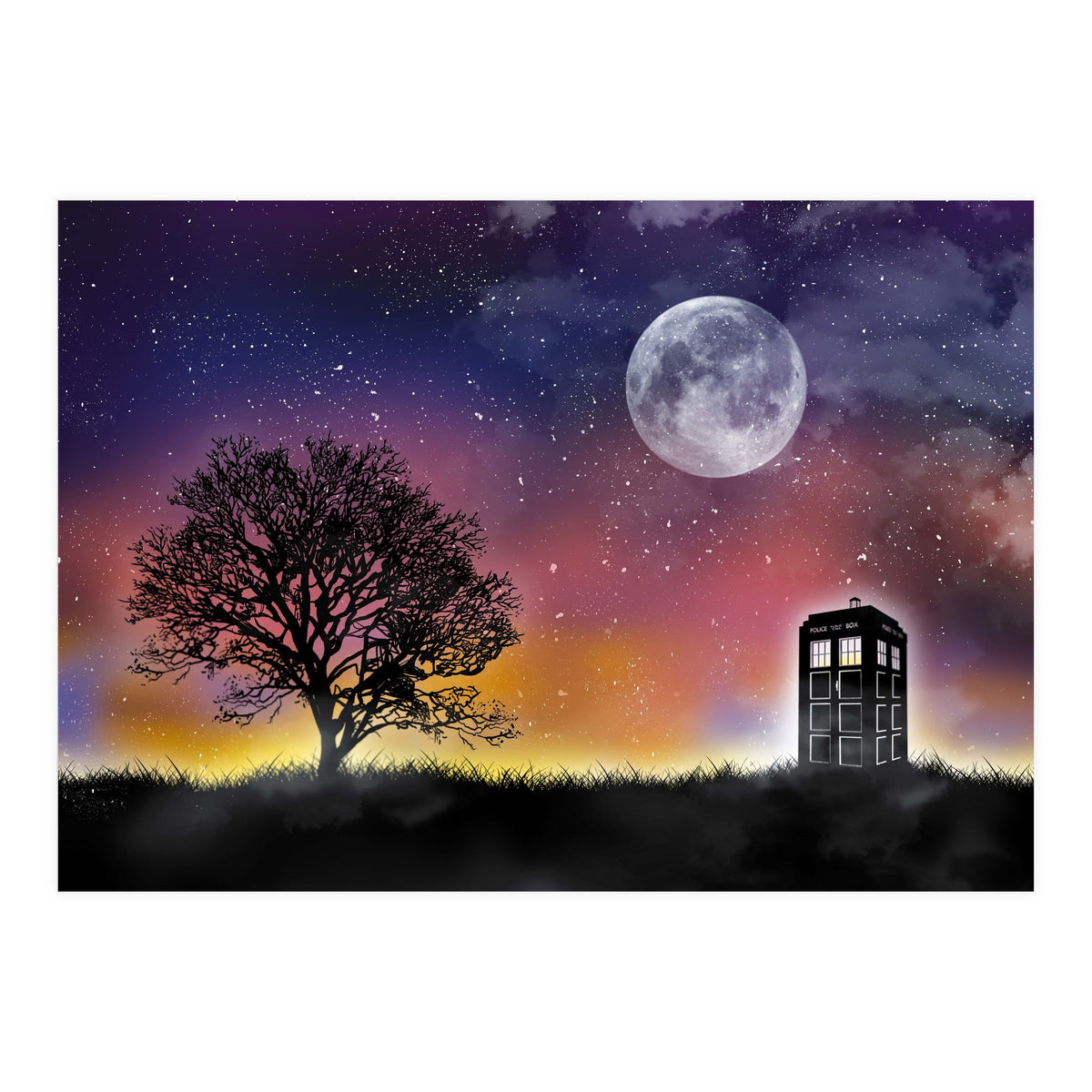 Dr Who landscape movie poster (Print Only)