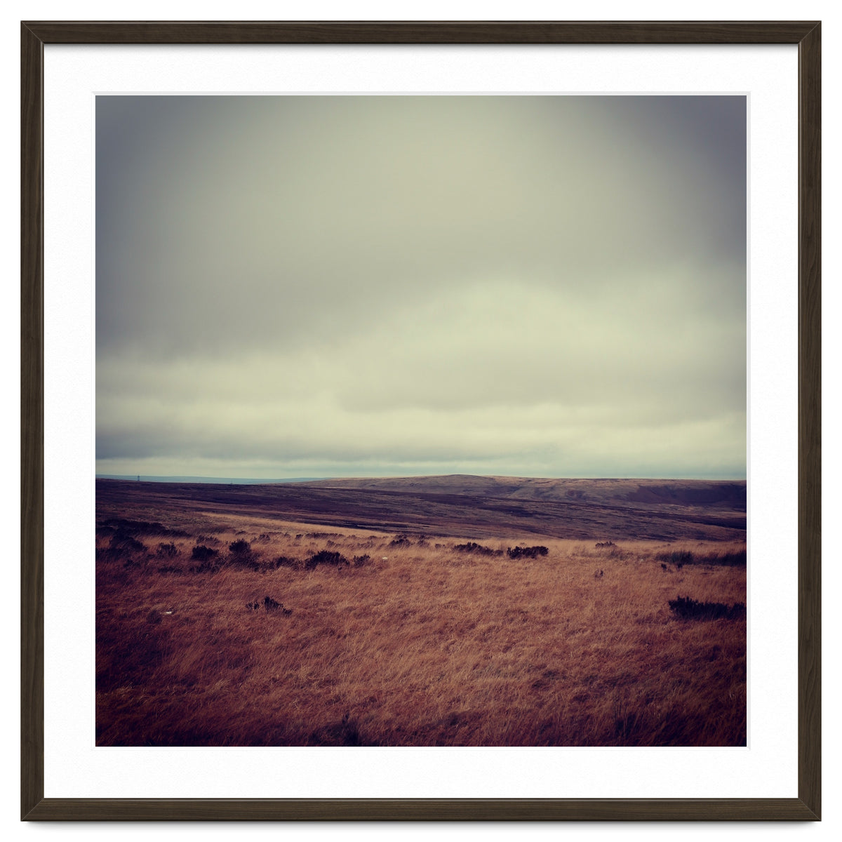 Bleak winter landscape of Saddleworth Moor