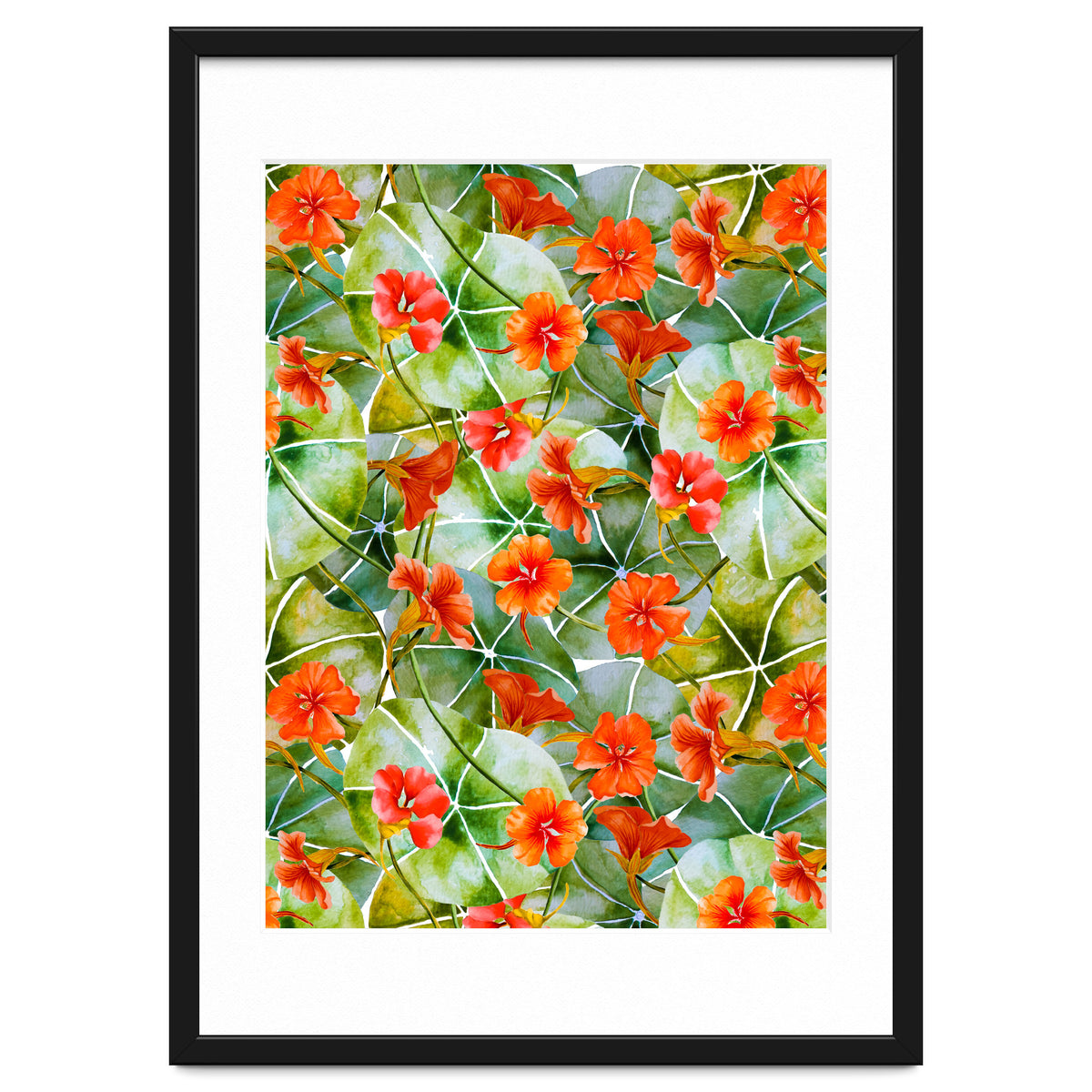 Nasturtiums watercolor 01