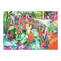 Find Me Where The Tropical Things Are | Jungle Botanical Palm Colorful Painting (Print Only)