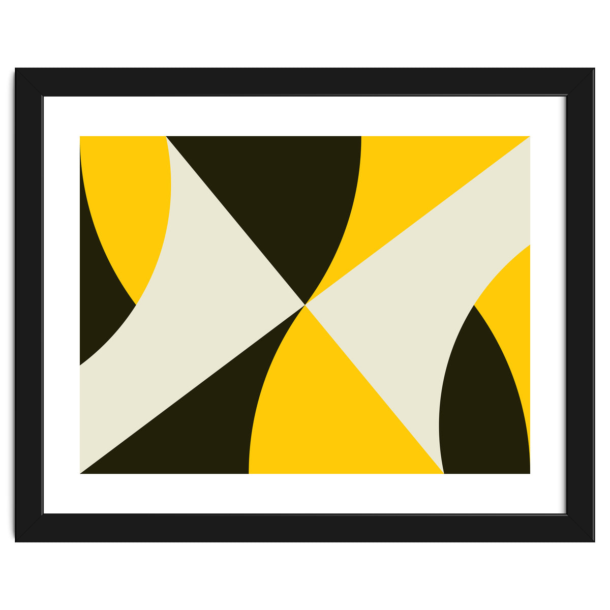 Geometric Shapes No. 4 - yellow, black & white