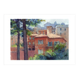 Sunny city landscape. Watercolor (Print Only) thumbnail