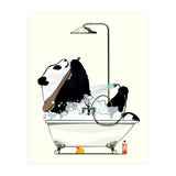 Giant Panda Bear in the Bath, funny bathroom humour (Print Only) thumbnail