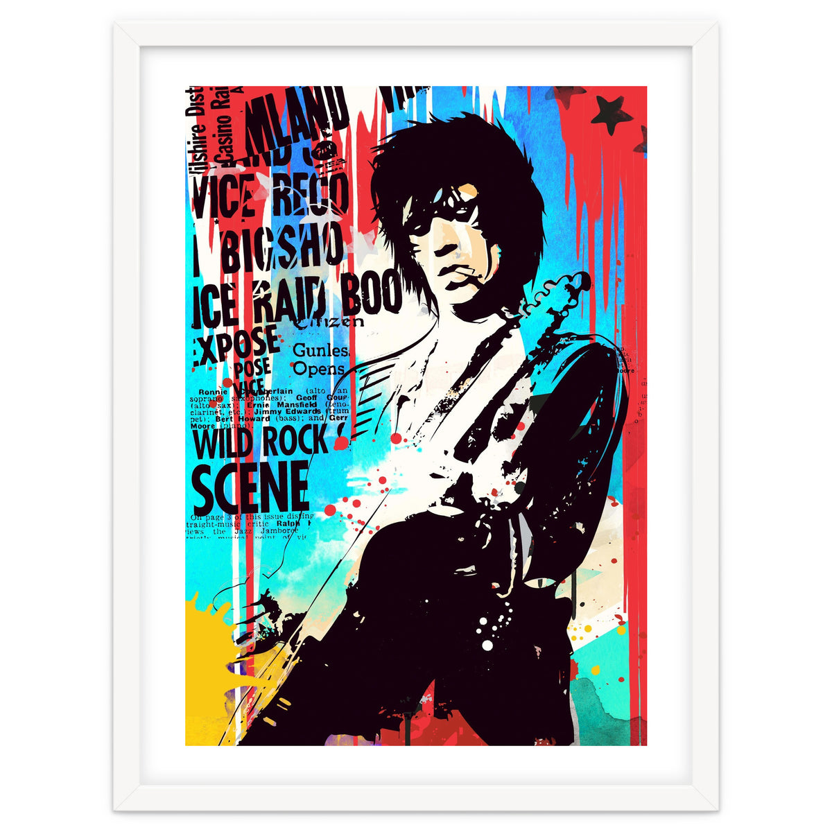 Keith Richards pop art poster