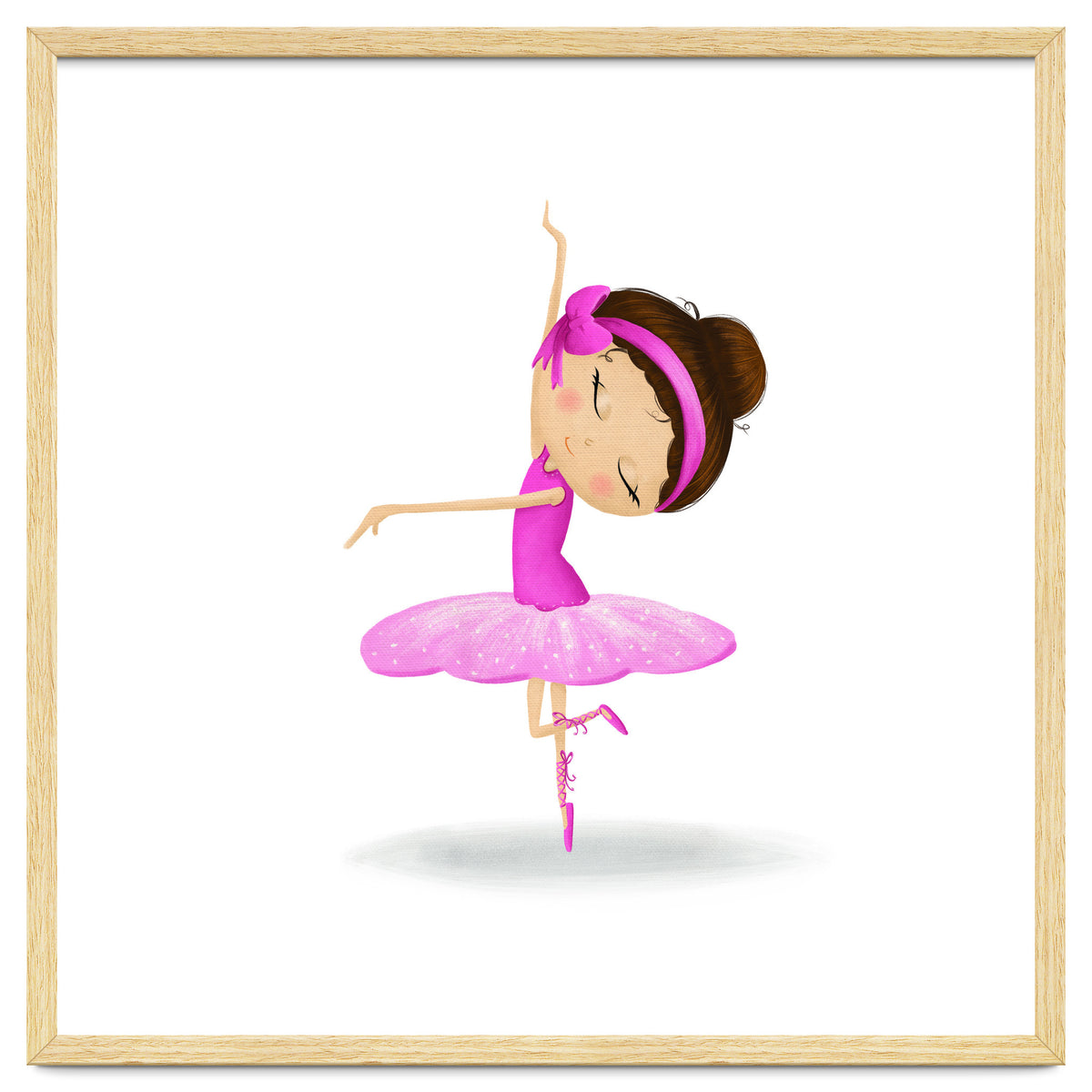 Adorable Twirling Ballerina Nursery Print