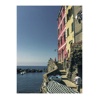 Cinque Terre Houses And Sea (Print Only)