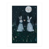 Rabbits in the forest  (Print Only) thumbnail