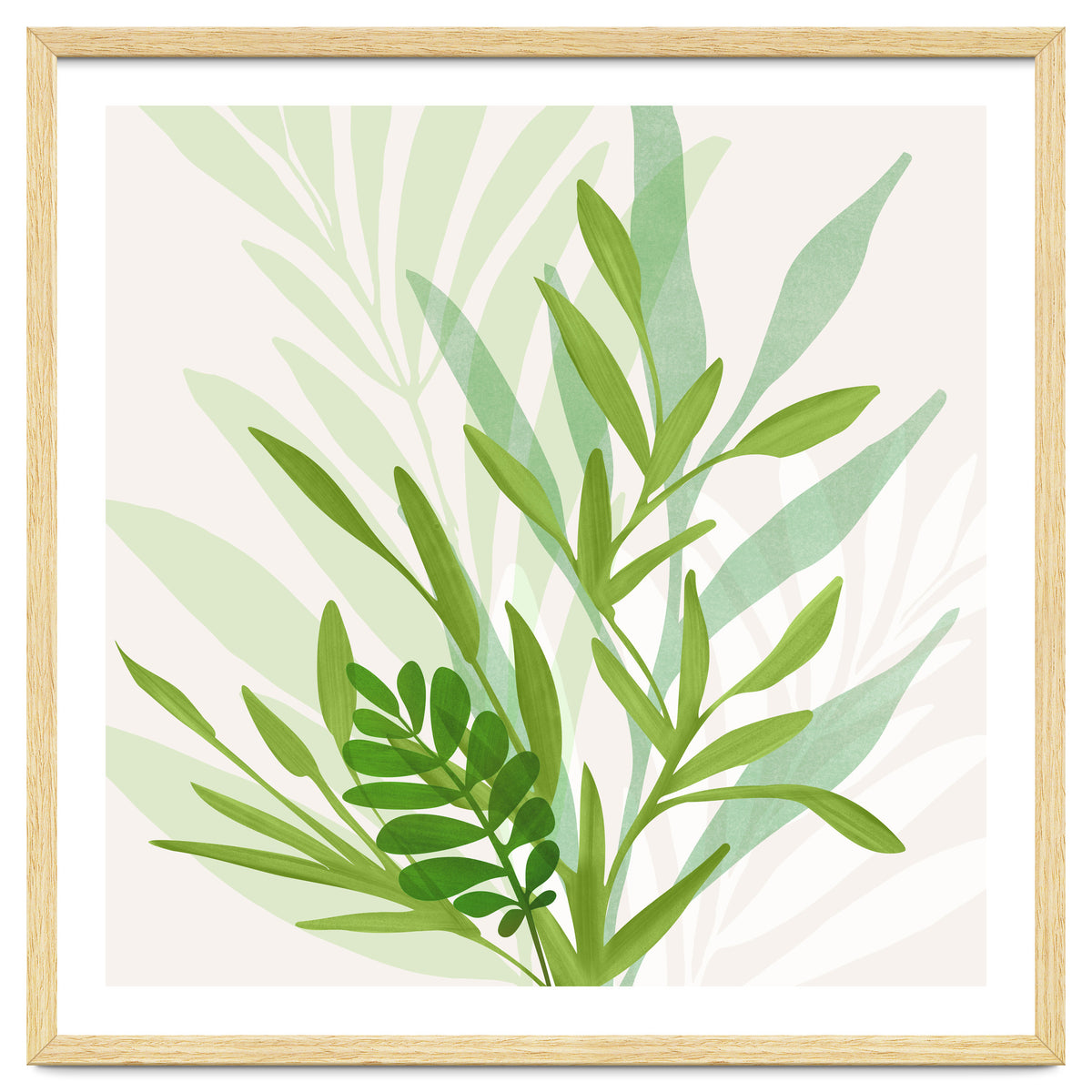Wild Greenery Abstract Botanical