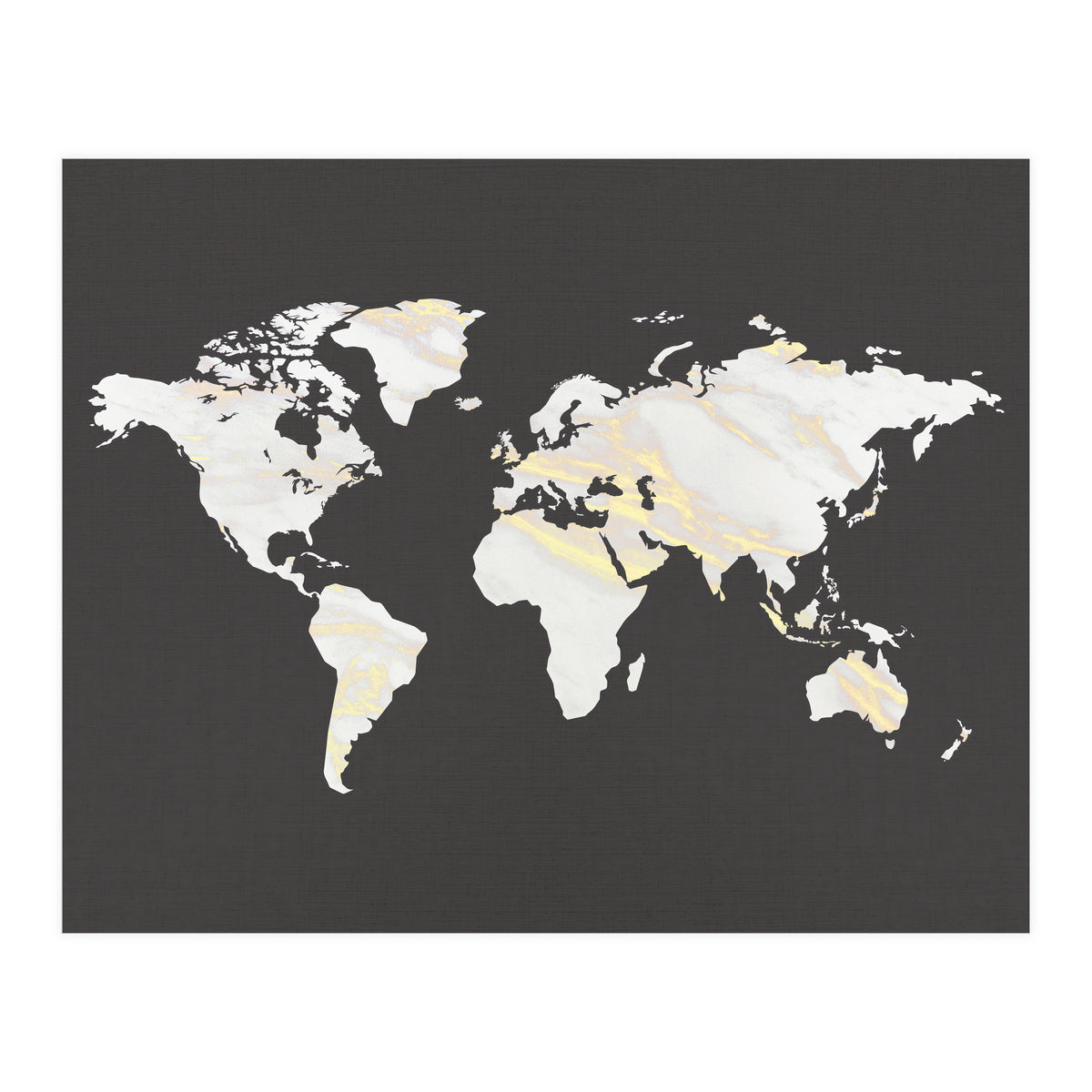 Marbel Gold World Map (Print Only)