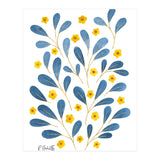 Springtime Floral | Blue and Yellow (Print Only) thumbnail