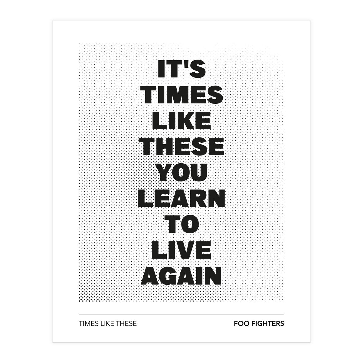 Foo Fighters - Times Like These (Print Only)