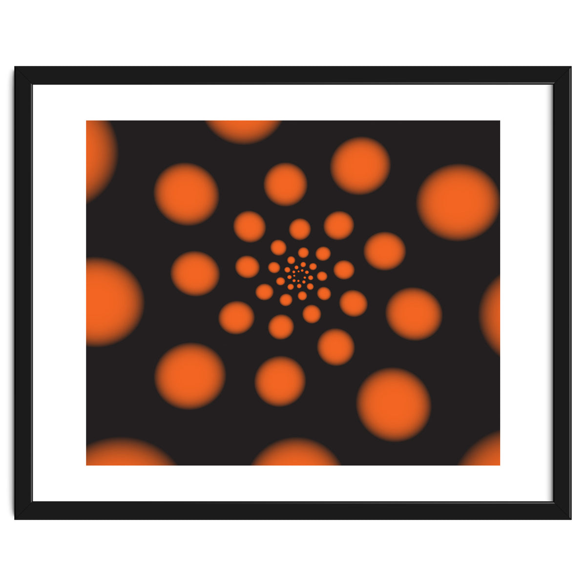 Orange Spiral Dots