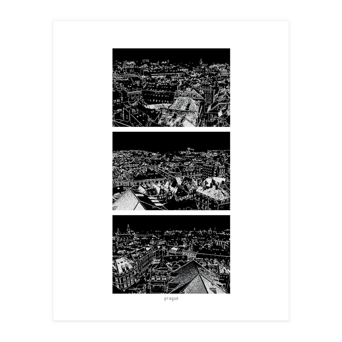 Prague print in black  (Print Only)