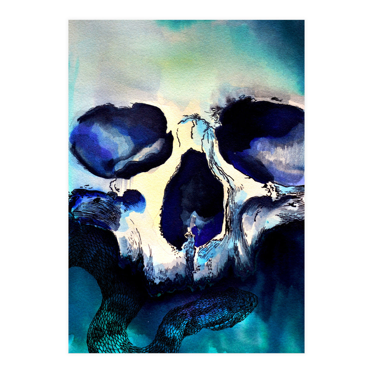Blue Skull (Print Only)