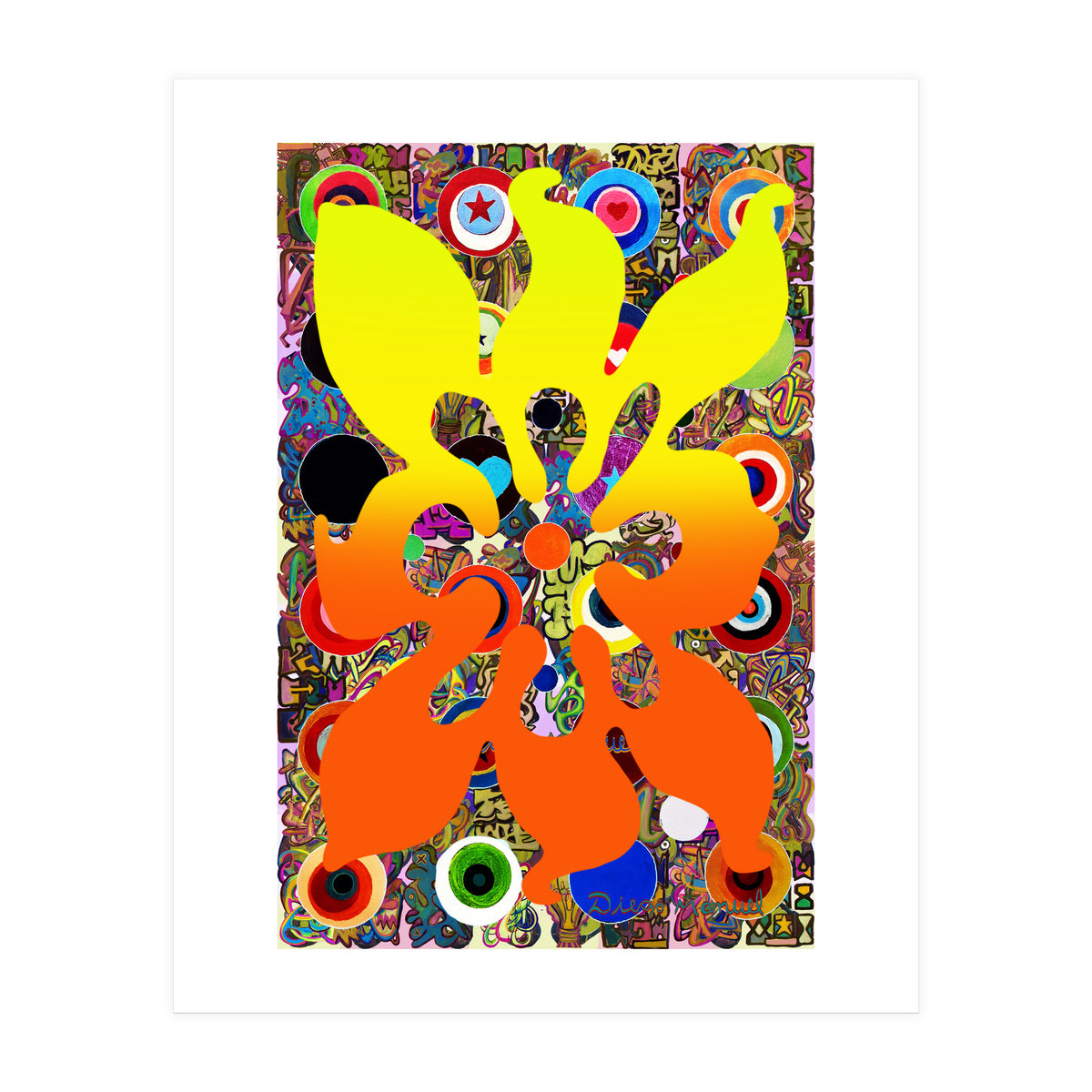 Fuego Y Graffiti 80 (Print Only)