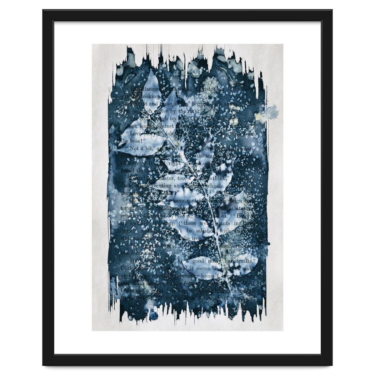 Indigo Blue Botanical Leaves No. 1