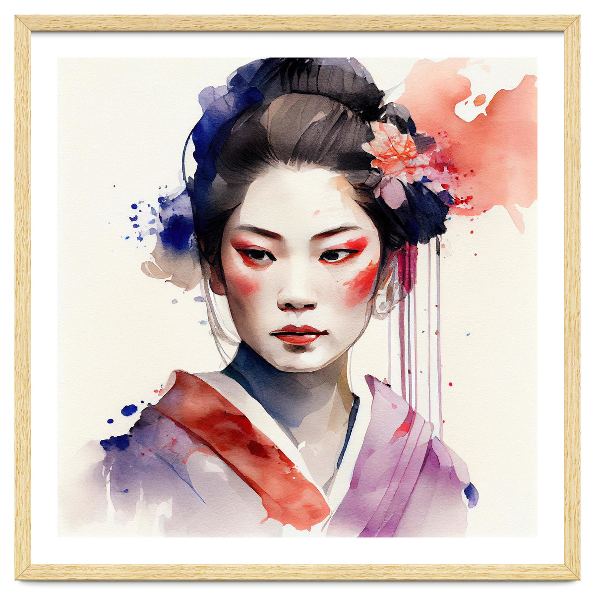 Watercolor Modern Geisha #3