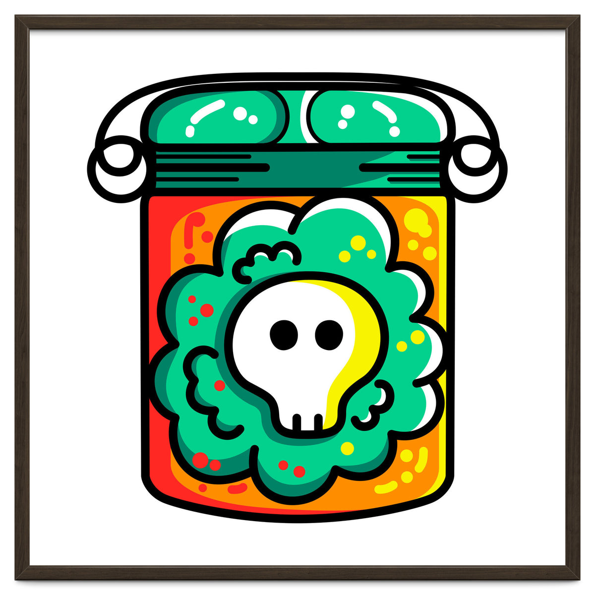 Kawaii Cute Skull In A Jar