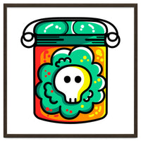 Kawaii Cute Skull In A Jar