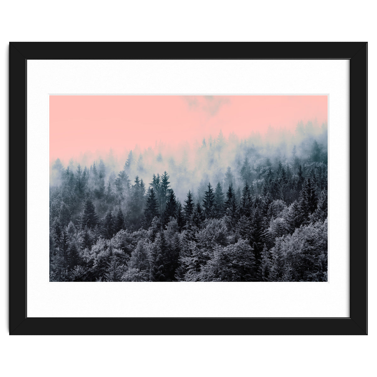 Forest in gray and pink