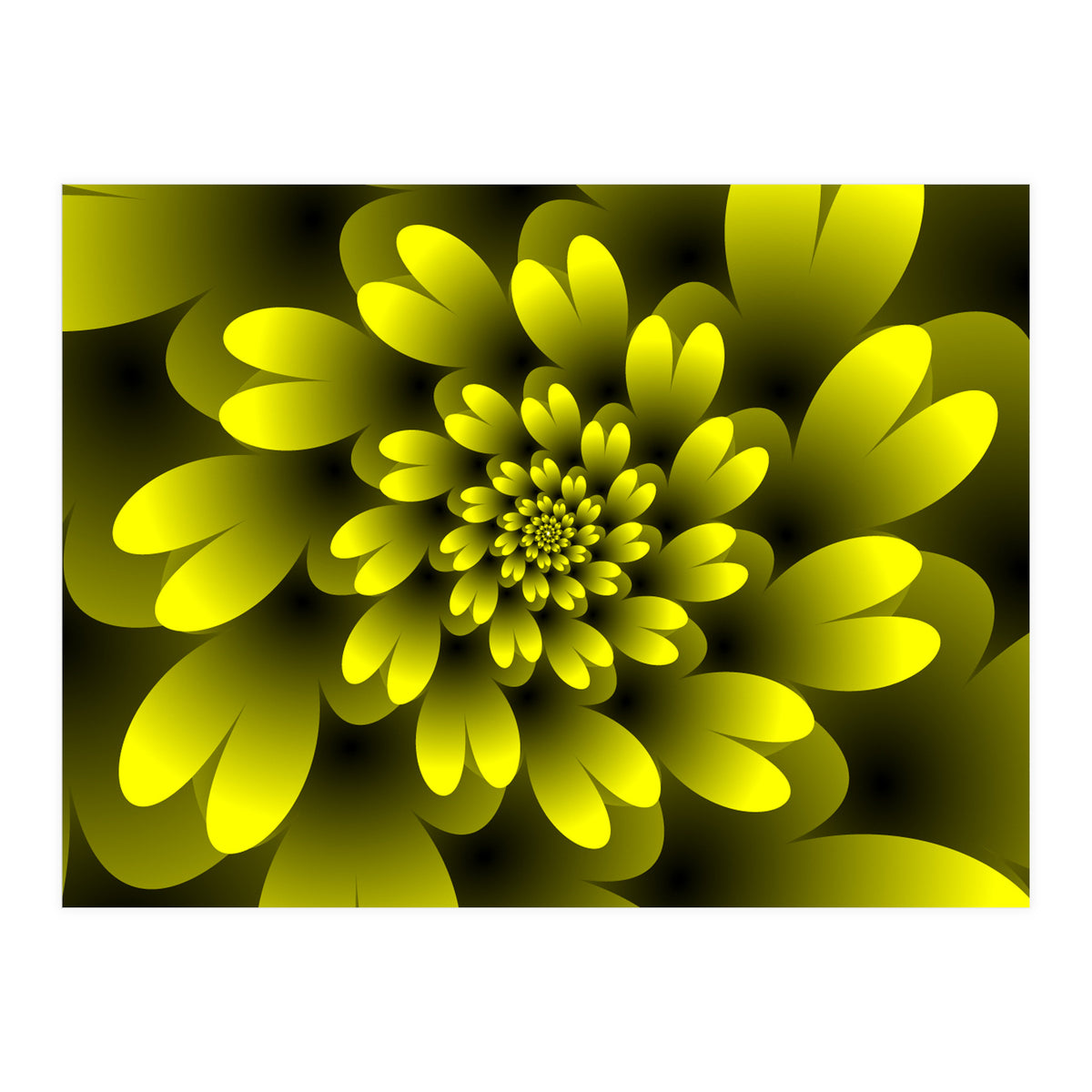 Yellow Floral Satin Wallpaper (Print Only)