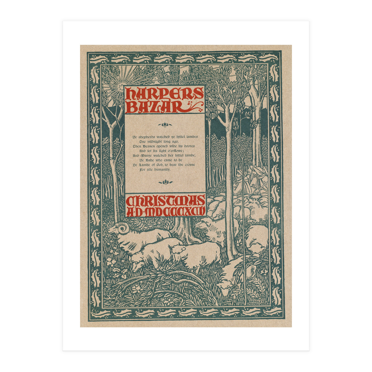 Harper's Bazar Christmas Advertisement (Print Only)