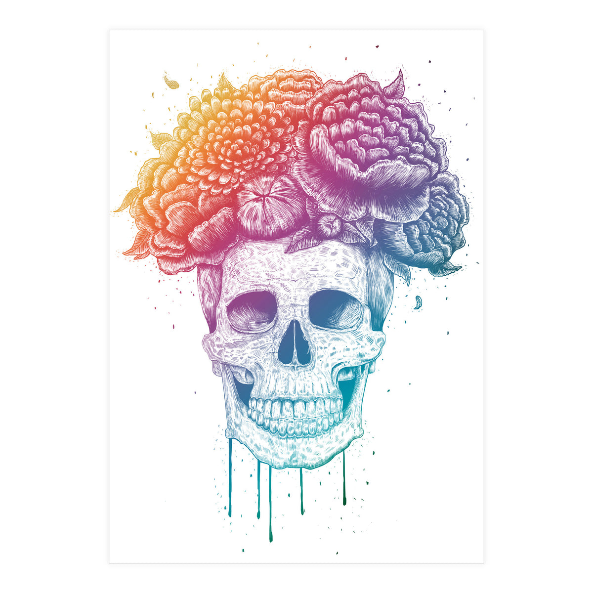 Colorful Skull (Print Only)