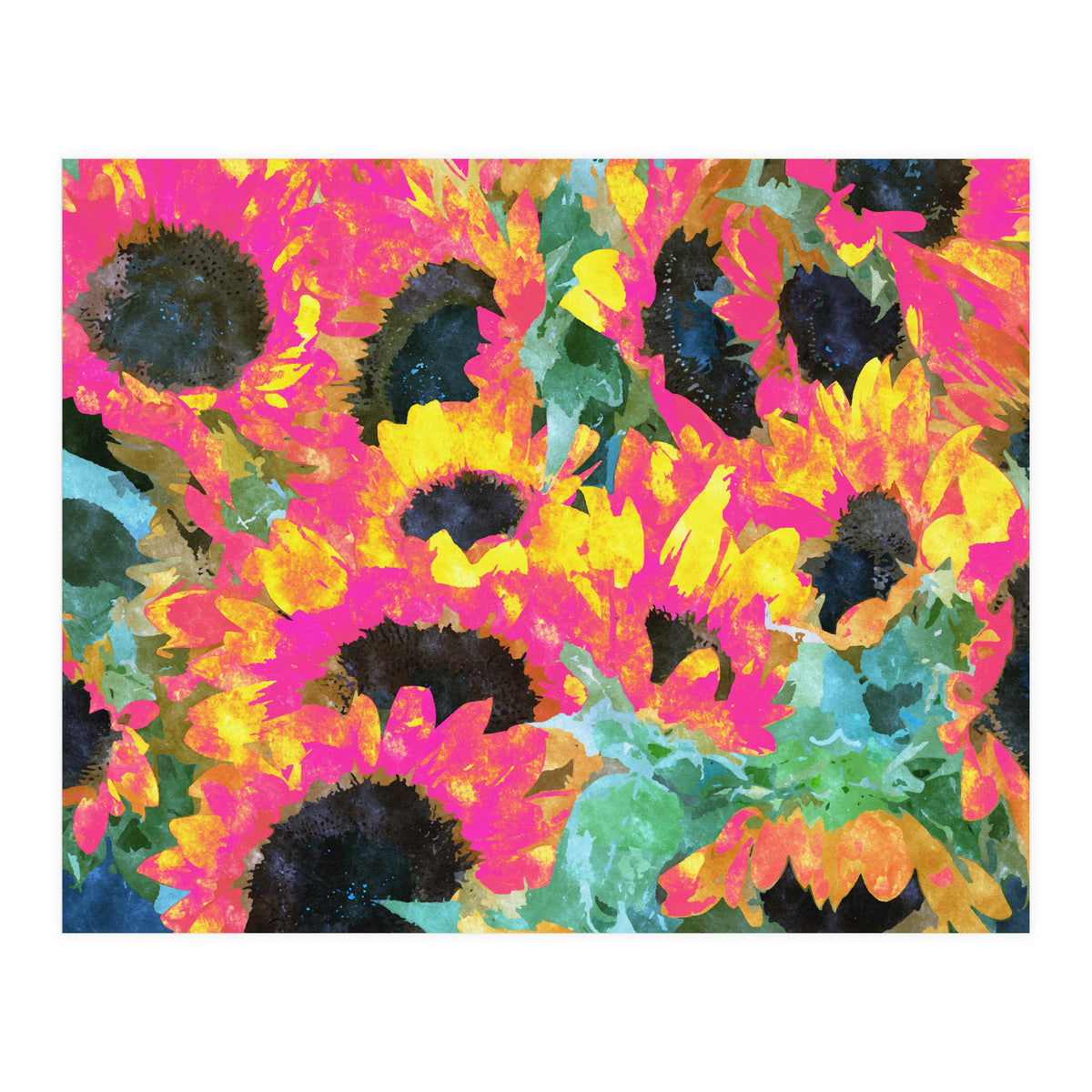 Pink Sunflowers (Print Only)