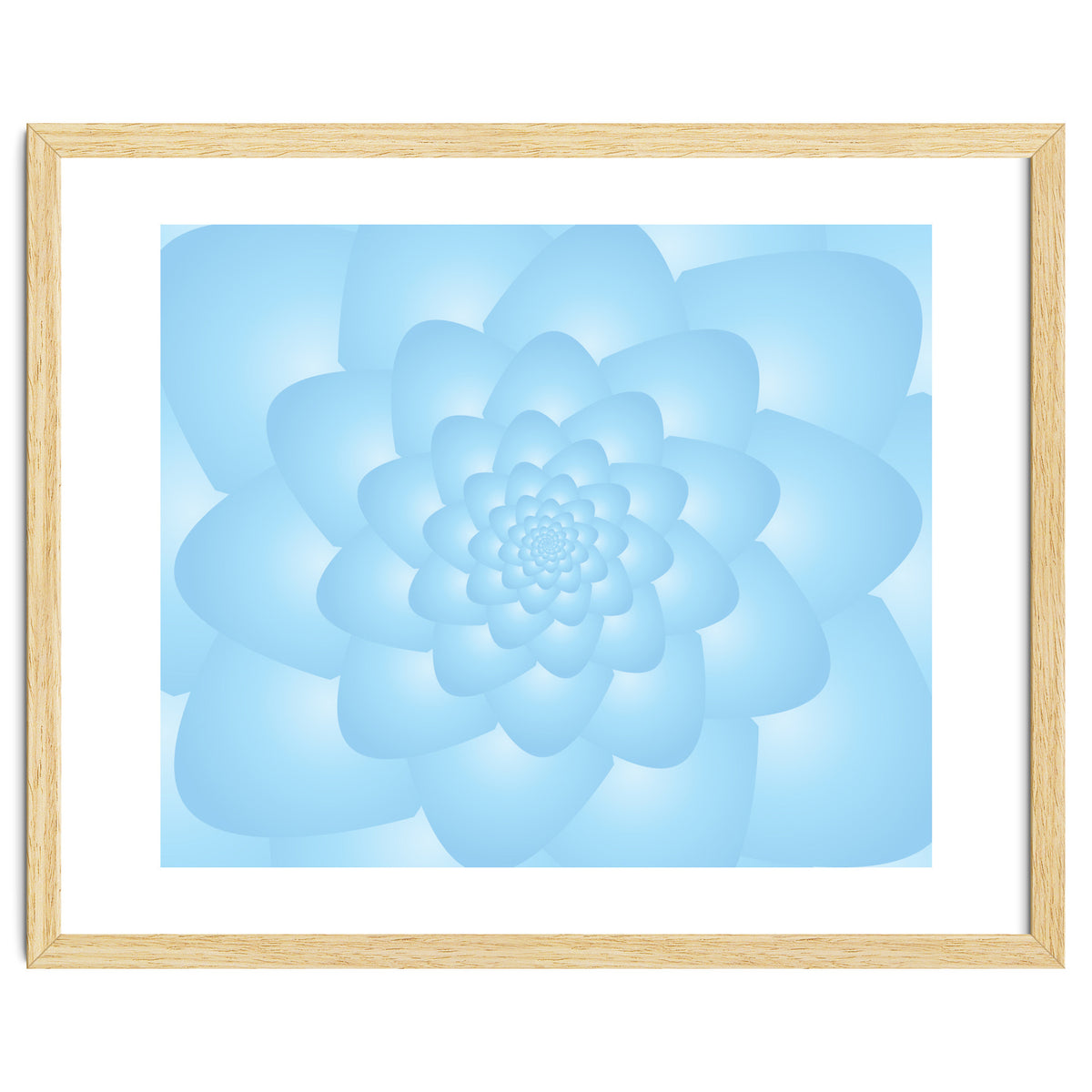 Pastel Colors Flower Pattern Set Blue
