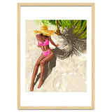 Sky above, sand below, peace within poster, Woman of color fashion black woman on the bikini beach thumbnail
