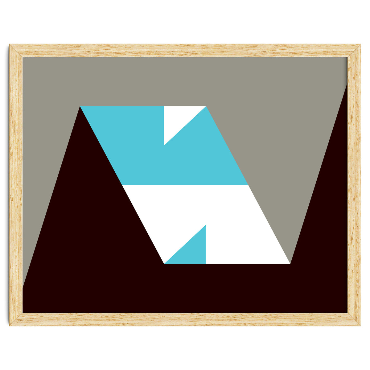 Geometric Shapes No. 48 - grey & blue