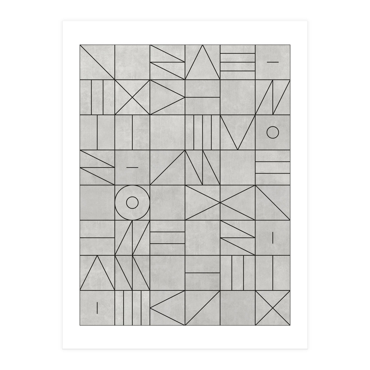 My Favorite Geometric Patterns No.3 - Grey (Print Only)