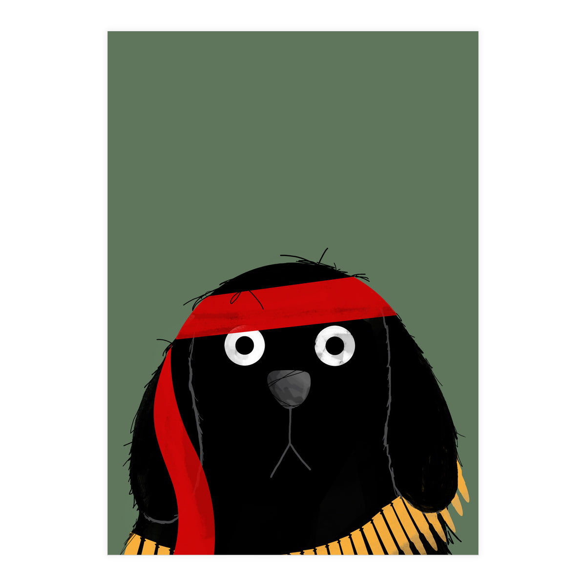 Doozal Dog Rambo (Print Only)