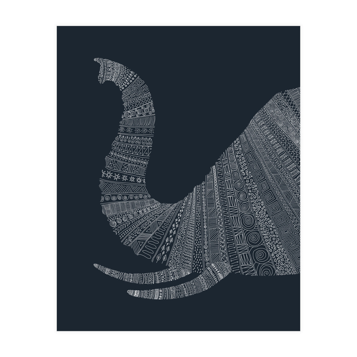 Elephant Blue Poster (Print Only)