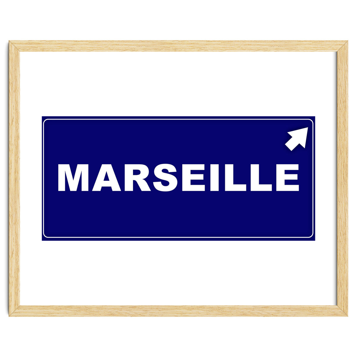 Let`s go to Marseille, France! Blue road sign