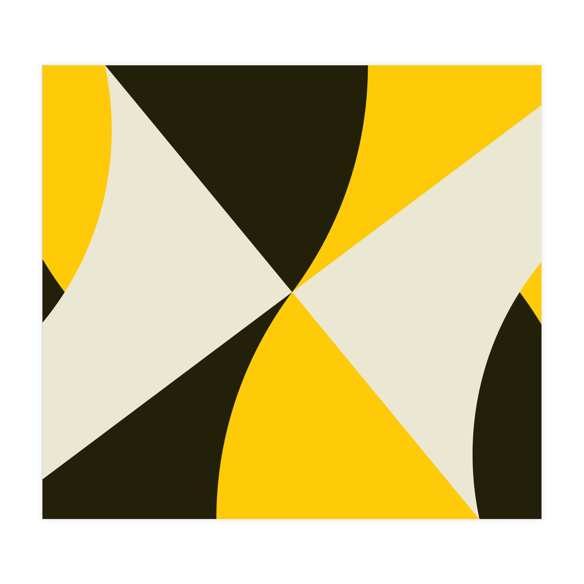 Geometric Shapes No. 4 - yellow, black & white (Print Only)